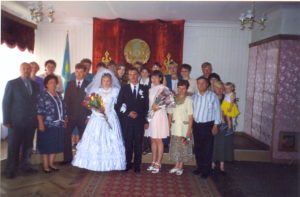 Наташа Петкау и Сергей Дохненко,  2001 год, Ерментау.