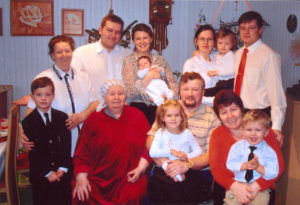 Вся семья Петкау, в Германии на Рождество, 2007 год.
